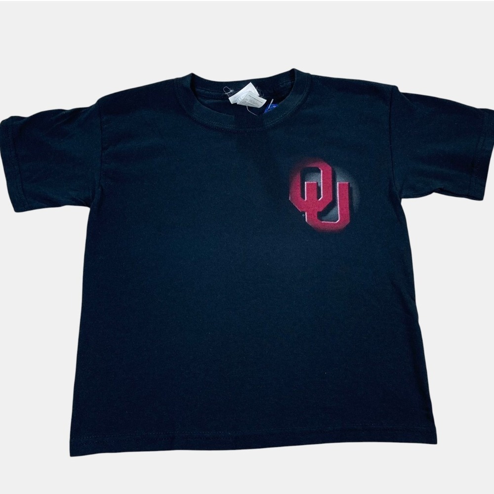 Oklahoma Sooners OU Boys Black Graphic T Shirt, Small,‎ Short Sleeve Summer New